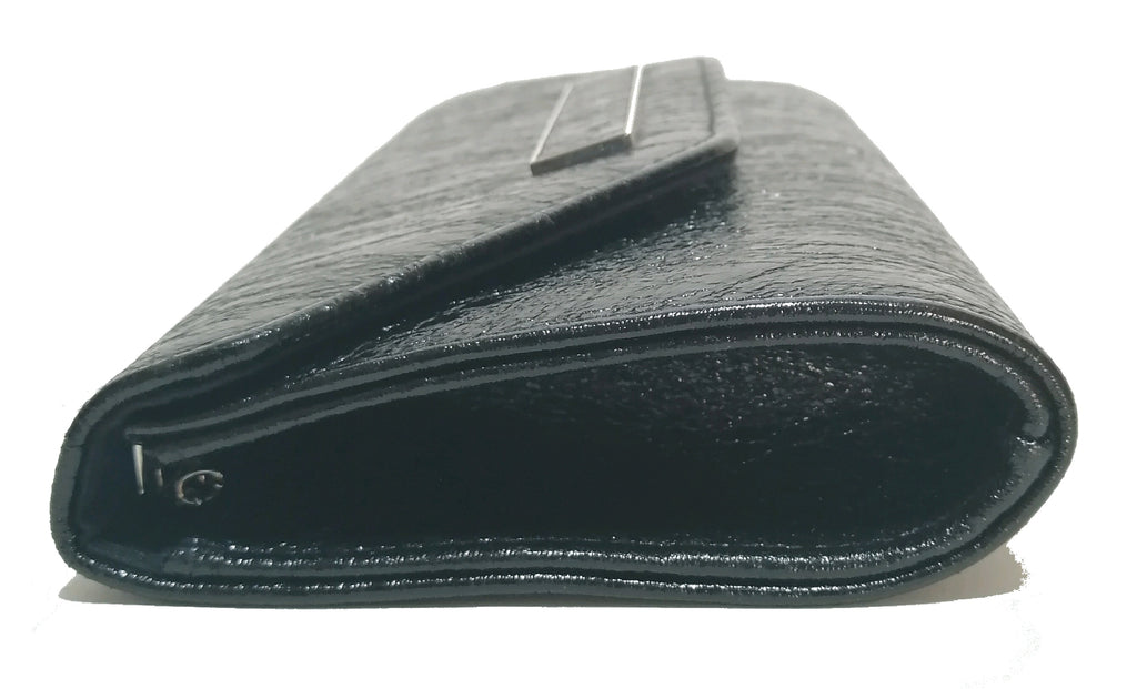 Next Black Textured Leatherette Clutch | Brand New |