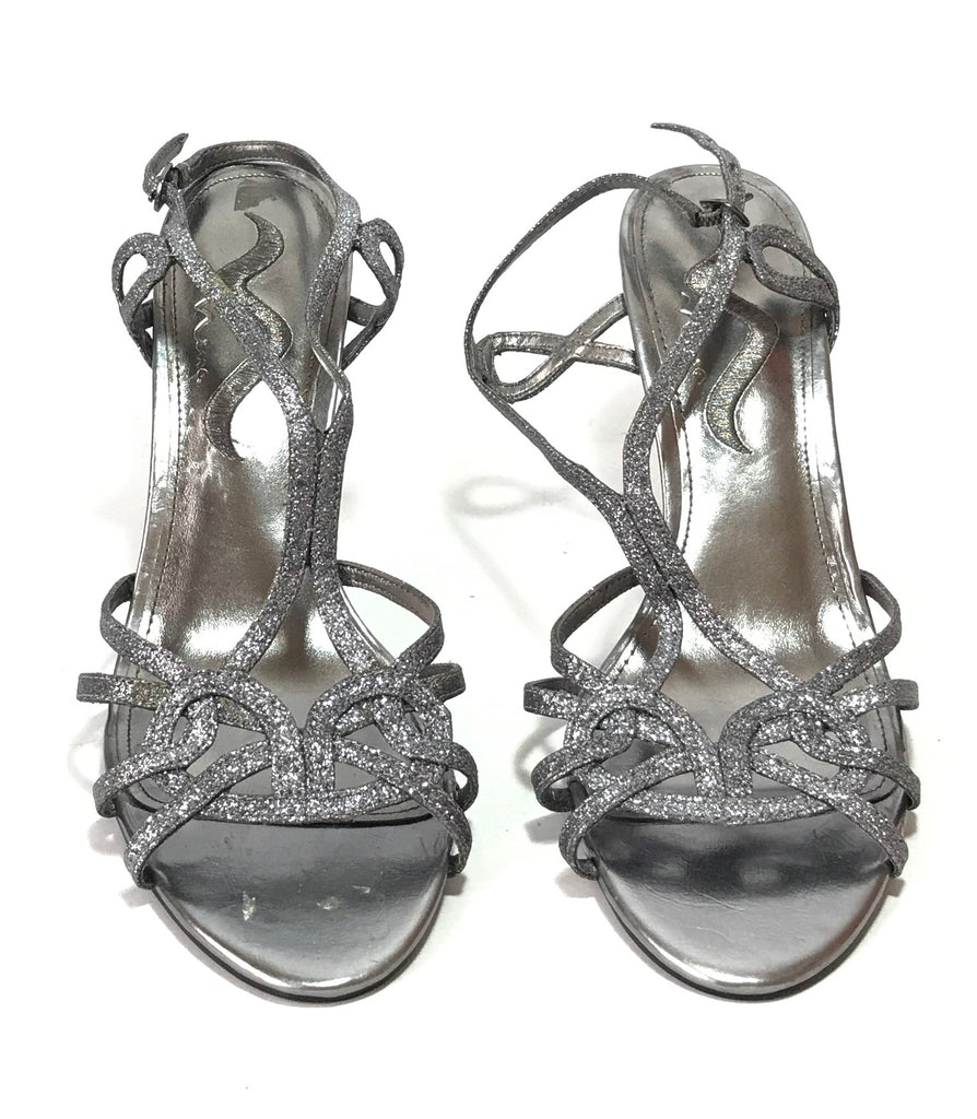 Nina Gunmetal Grey Strappy Heels | Gently Used |