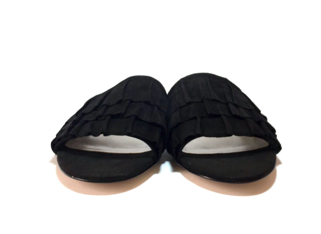 Nine West Black Suede Slide Sandals | Brand New |
