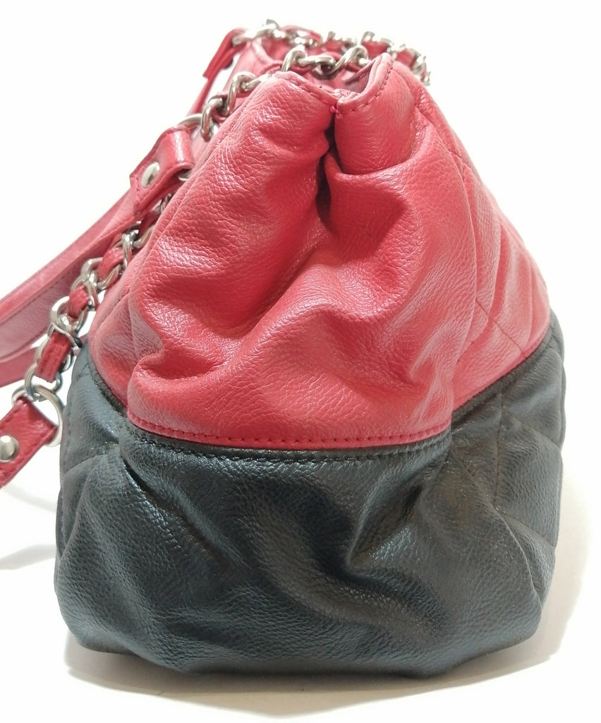 Nine West Black & Red Quilted Shoulder Bag | Gently Used |