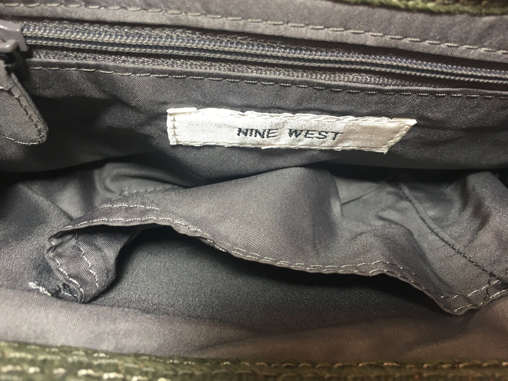 Nine West Olive Green Woven Clutch | Like New |