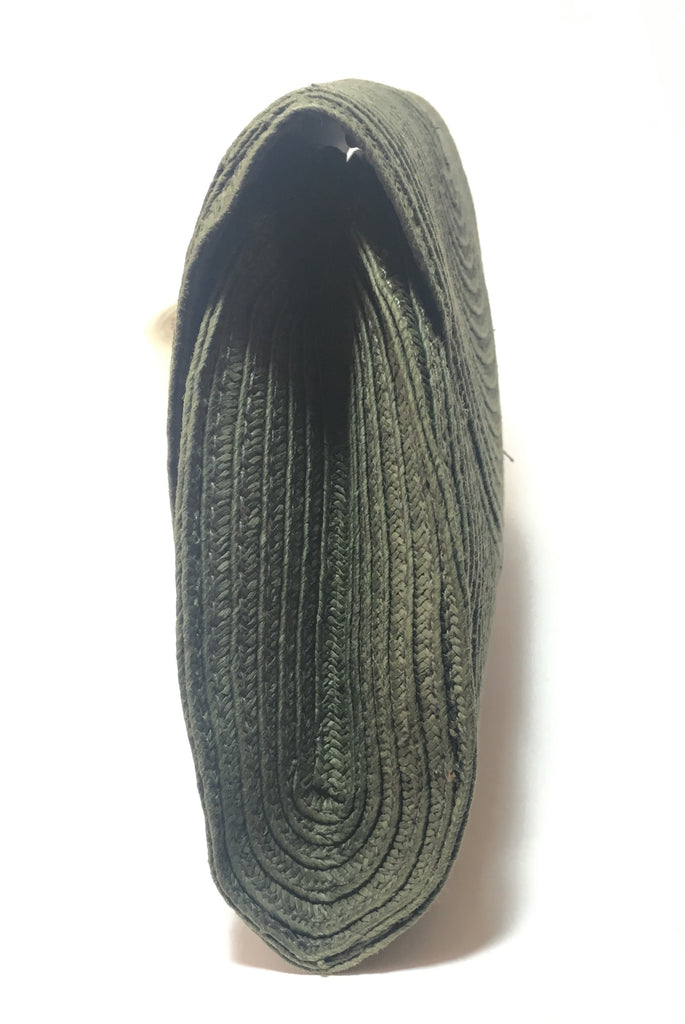 Nine West Olive Green Woven Clutch | Like New |