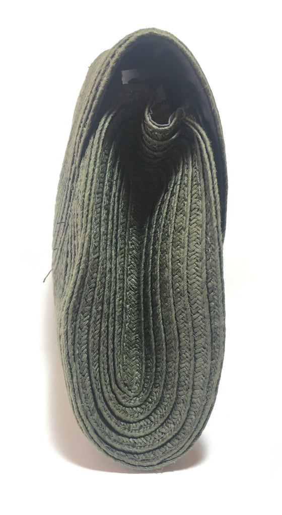 Nine West Olive Green Woven Clutch | Like New |