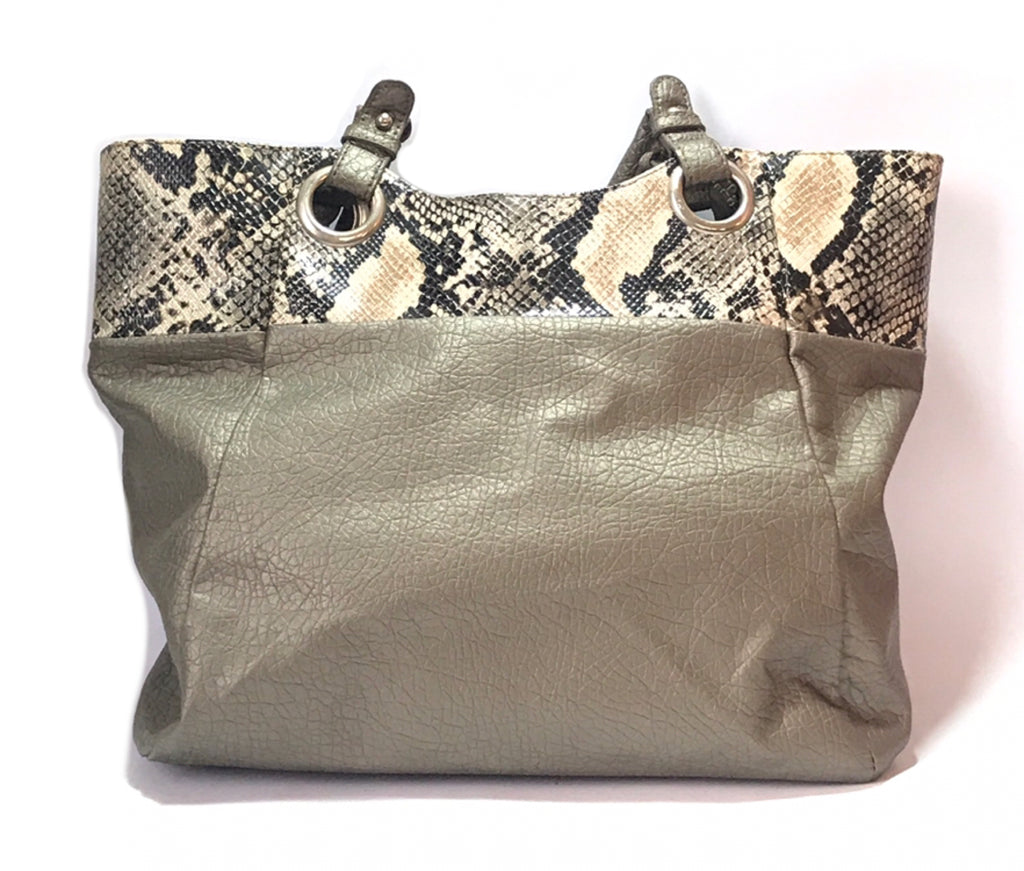 Nine West Silver Snakeskin Shoulder Bag | Gently Used |