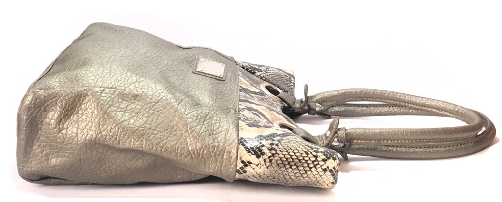 Nine West Silver Snakeskin Shoulder Bag | Gently Used |