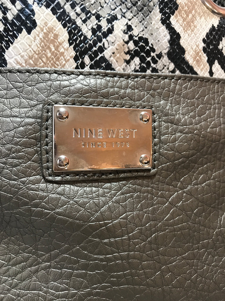 Nine West Silver Snakeskin Shoulder Bag | Gently Used |