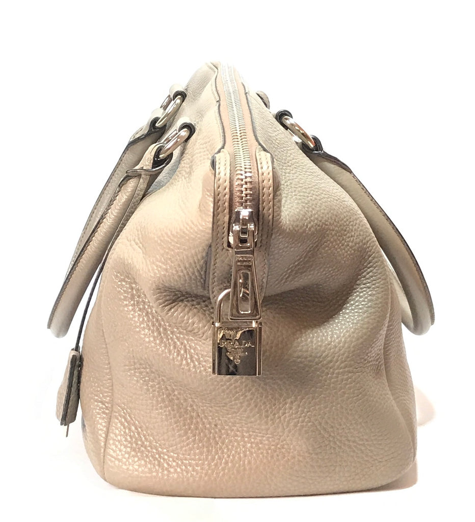 Prada Grey Pebbled Leather Tote | Gently Used |