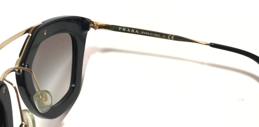 Prada SPR09Q Black Gold Sunglasses Gently Used Secret Stash