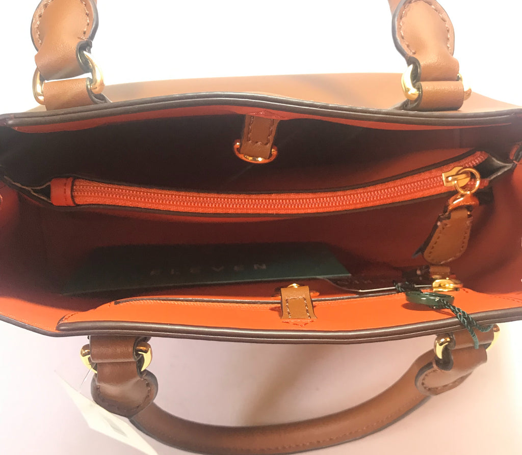 Ralph Lauren Tan Leather 'Dryen Marcy' Tote  | Brand New |
