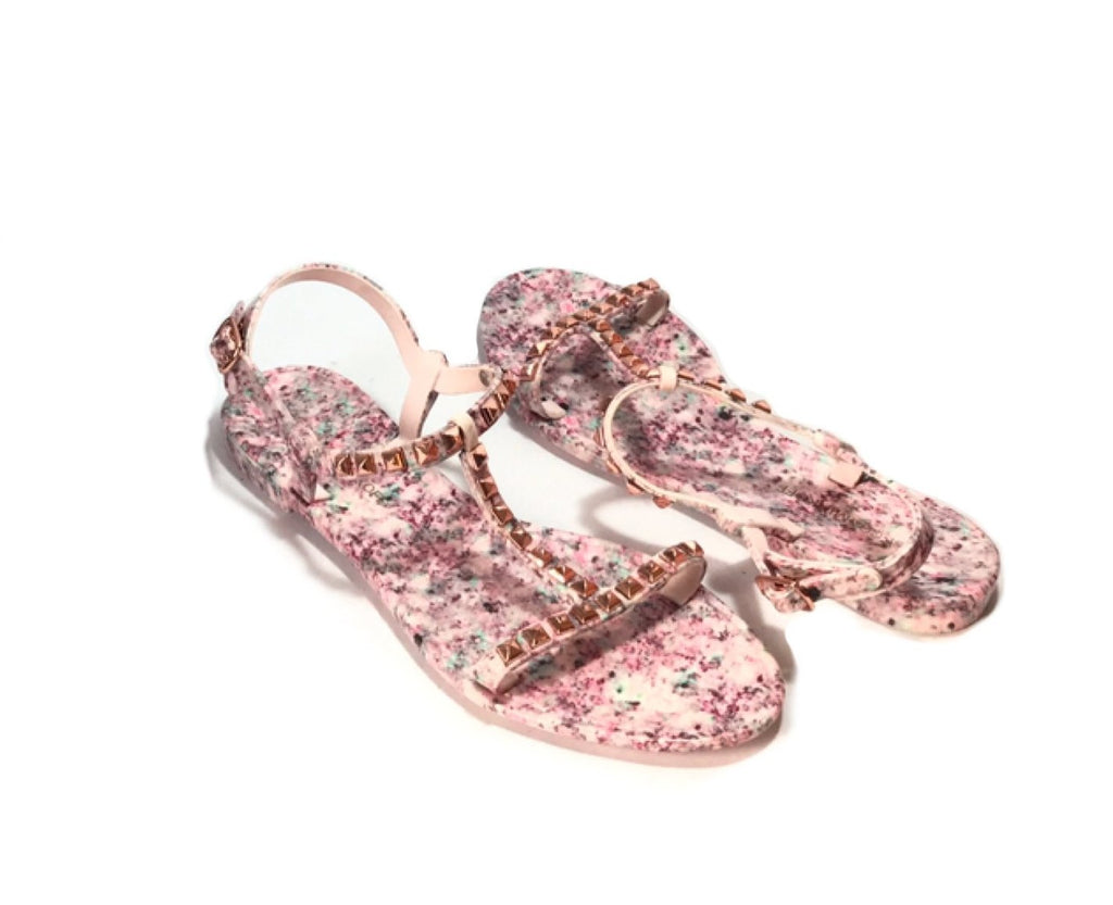Rebecca Minkoff Pink Stud Sandals | Gently Used |