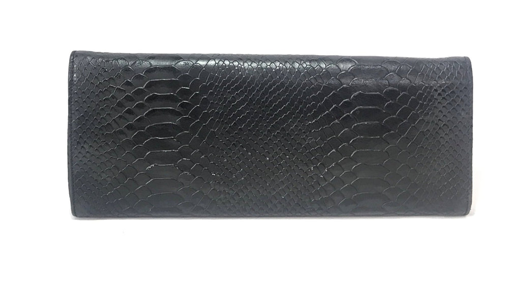 Roberto Cavalli Black Snakeskin Clutch | Pre Loved |