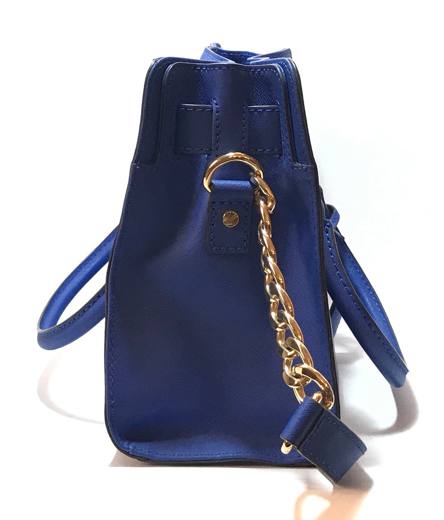 Michael Kors Royal Blue Medium Hamilton Lock Tote Like New