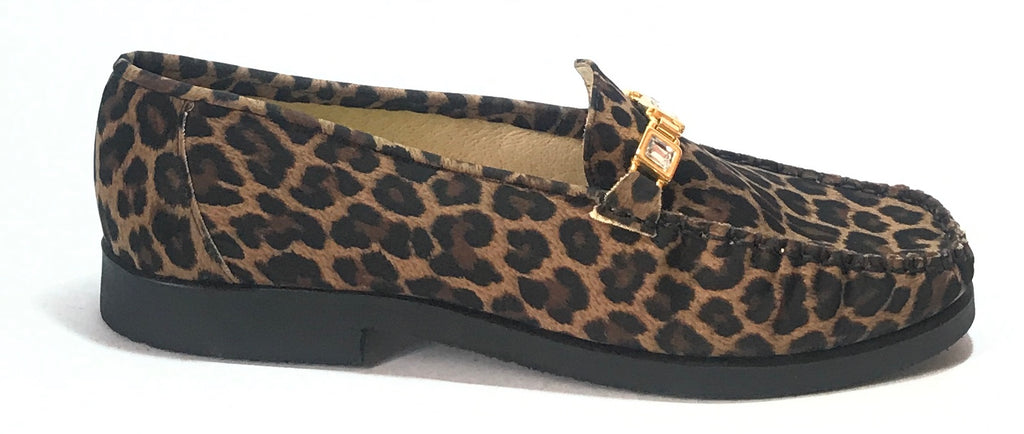 Beverly Feldman for Russel & Bromley Cheetah Print Loafers | Like New |