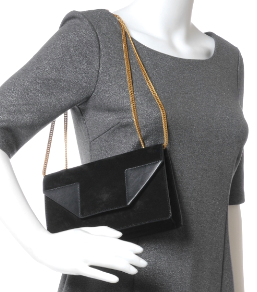 Saint Laurent 'Betty' Black Suede Medium Shoulder Bag | Pre Loved |