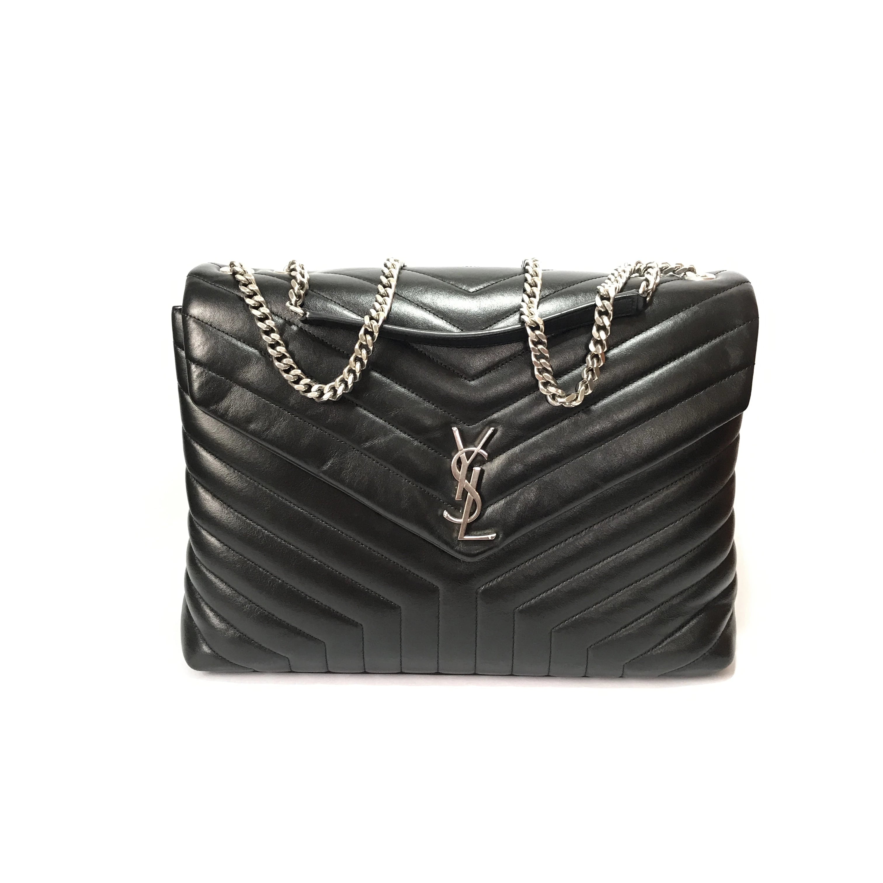 Saint Laurent Black Large Loulou Matelasse Leather Shoulder Bag Ge Secret Stash