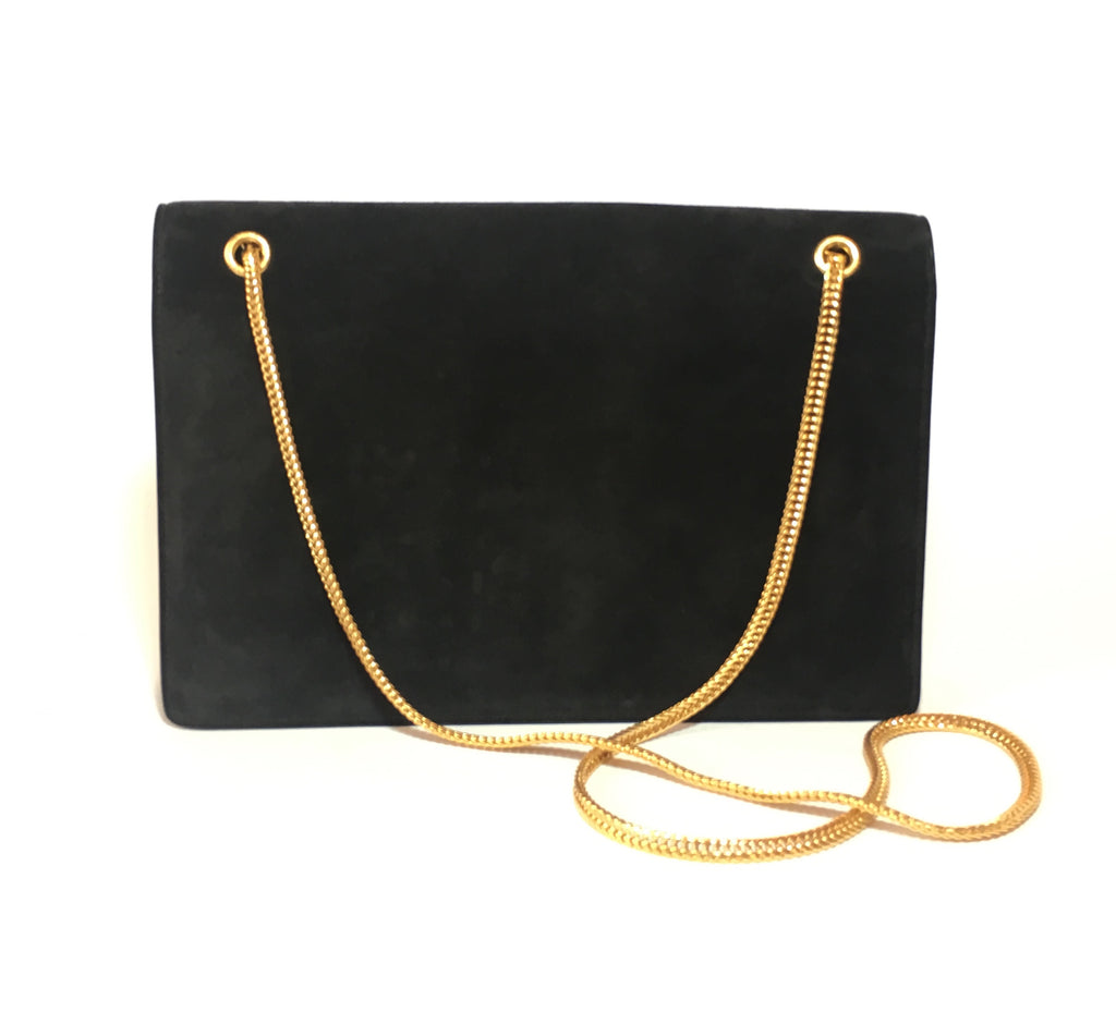 Saint Laurent 'Betty' Black Suede Medium Shoulder Bag | Pre Loved |