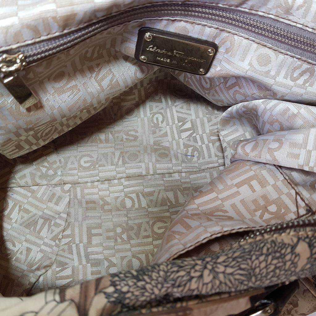 Salvatore Ferragamo Nylon Jungle Print Bag | Pre Loved |