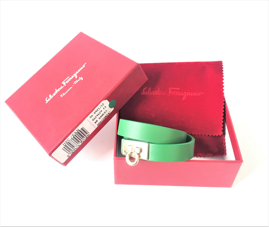 Salvatore Ferragamo Gancet Amazzonia Wrap Bracelet | Brand New |