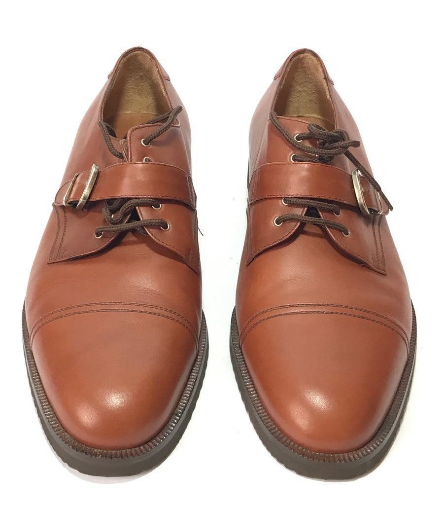 Salvatore Ferragamo Studio Tan Leather Men's Shoes | Brand New |