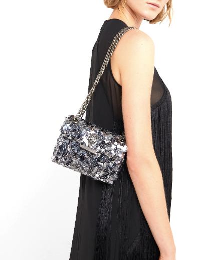 Kurt Geiger Silver Sequins 'Kens' Mini Bag | Like New |