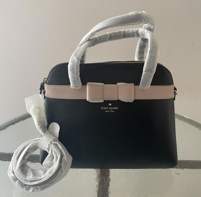 Kate Spade Black and Pink 'Julita' Satchel | Brand New |