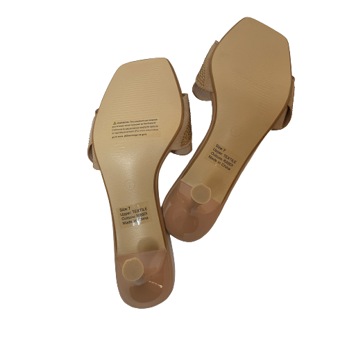 Olive & Miller Gold Rhinestone Heeled Sandals | Brand New |