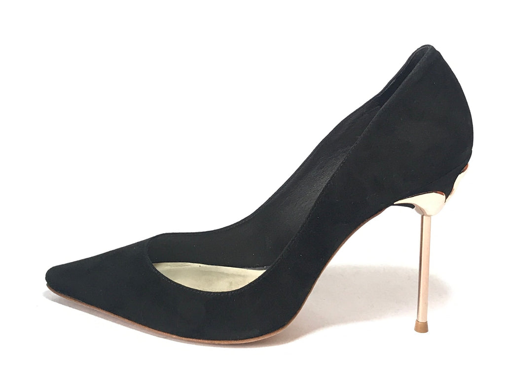 Sophia Webster Coco Flamingo Black Suede Heels | Gently Used |