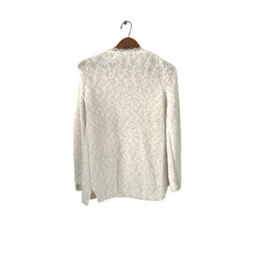 ZARA White Shimmer Knit Sweater | Like New |