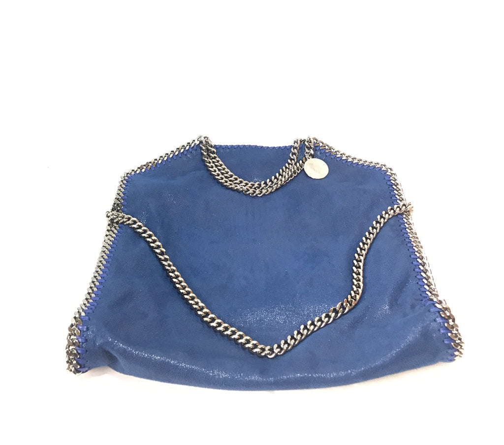 Stella McCartney Blue Falabella CHAMOIS FOLD OVER Bag | Like New |