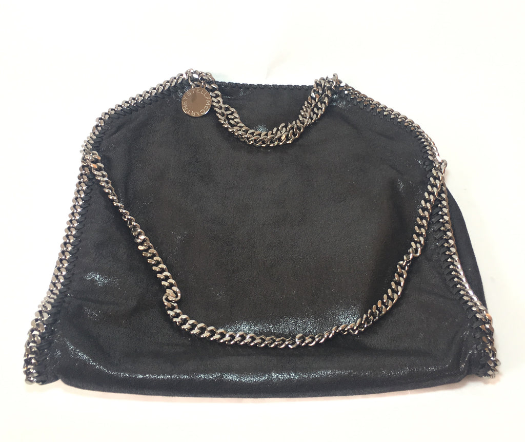 Stella McCartney Ruthenium Falabella Shiny Dotted Chamois Fold Over Tote | Like New |