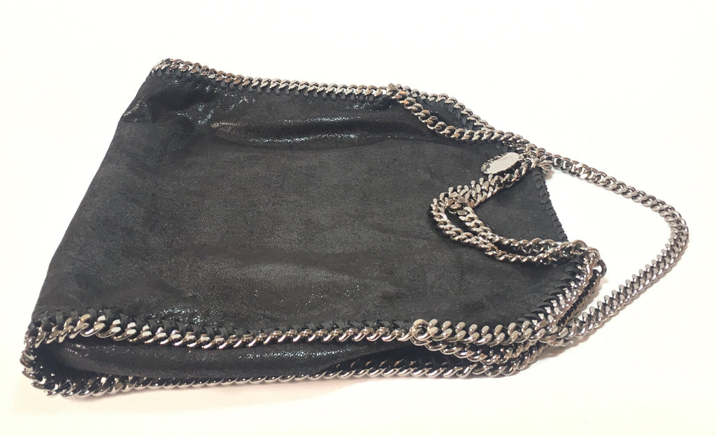 Stella McCartney Ruthenium Falabella Shiny Dotted Chamois Fold Over Tote | Like New |