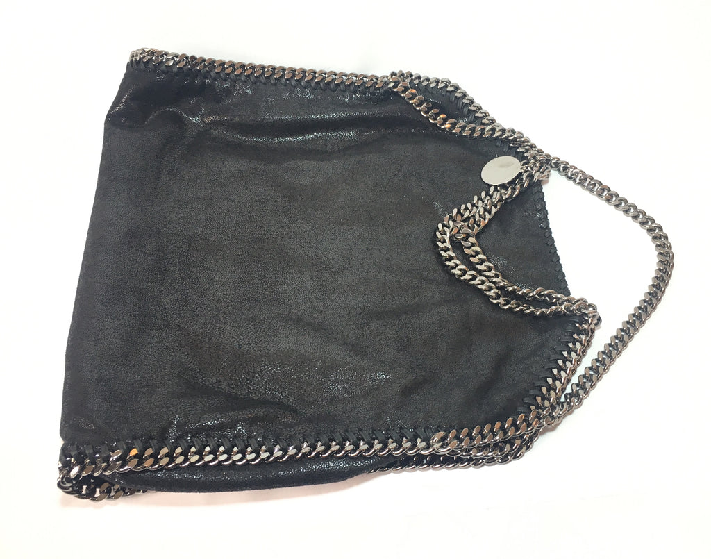 Stella McCartney Ruthenium Falabella Shiny Dotted Chamois Fold Over Tote | Like New |