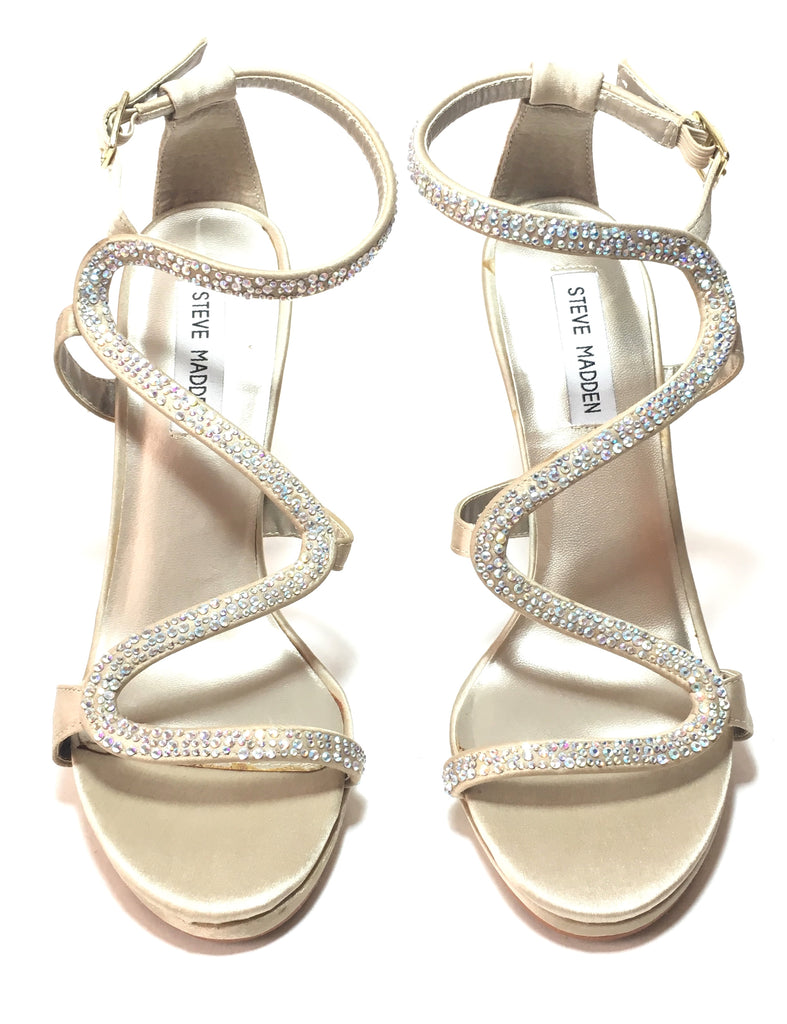 Steve Madden Champagne Rhinestone Heels | Like New |