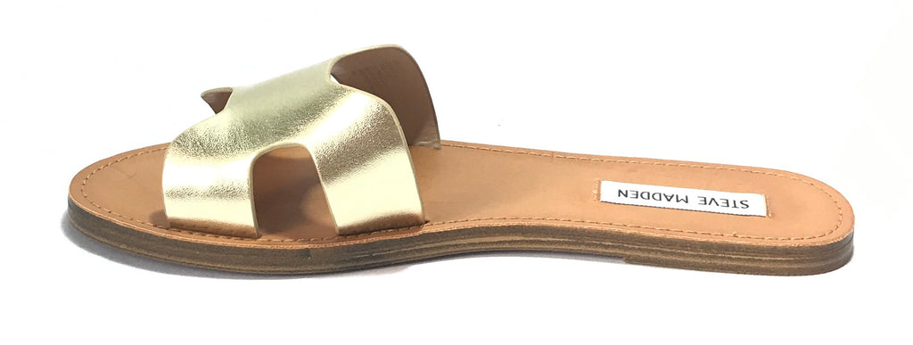 Steve Madden Gold LISA Slides | Brand New |