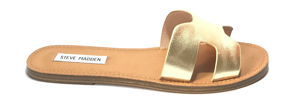 Steve Madden Gold LISA Slides | Brand New |