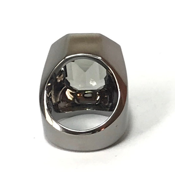 Swarovski Large Grey Rhinestone Ring  | Like New |