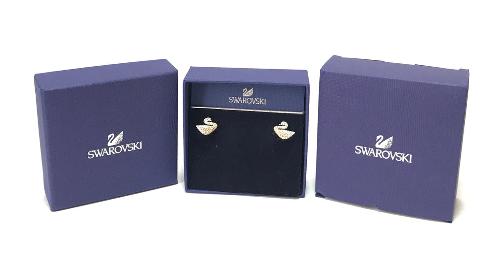 Swarovski Iconic Swan Crystal Earrings | Brand New |