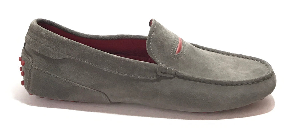 TOD'S x Ferrari Light Grey 'Gommino' Suede Men's Loafers | Like New |