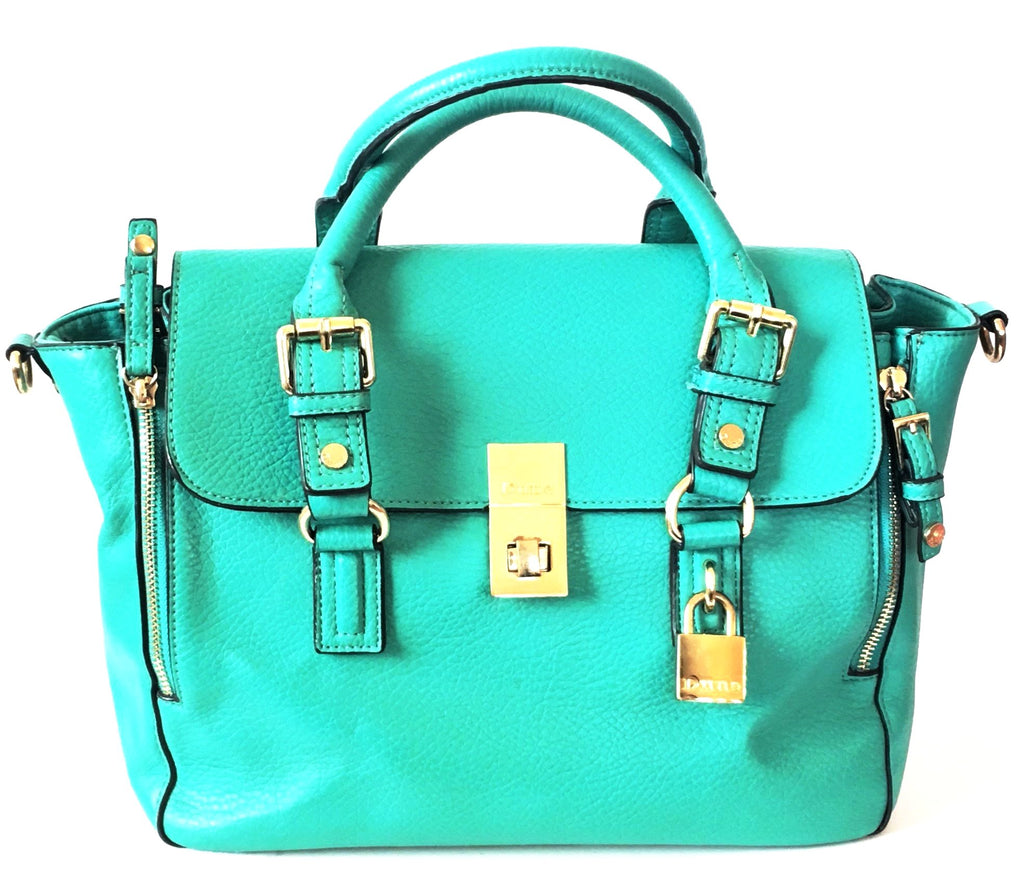 Dune Teal Green Padlock Tote | Pre Loved |