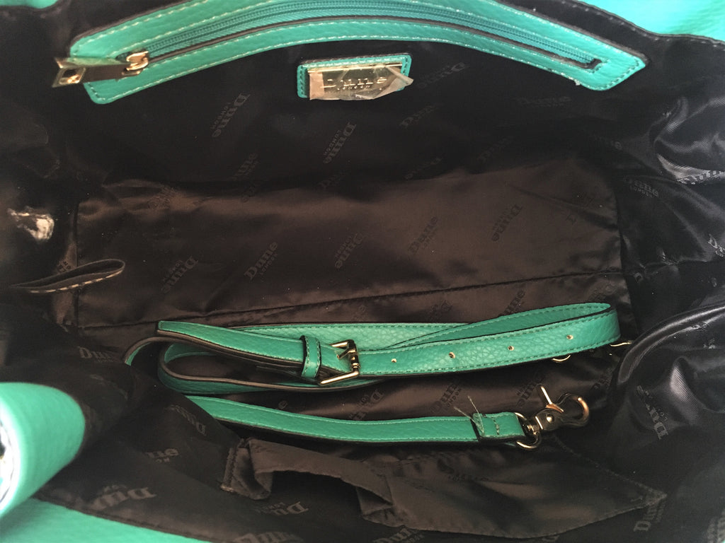 Dune Teal Green Padlock Tote | Pre Loved |