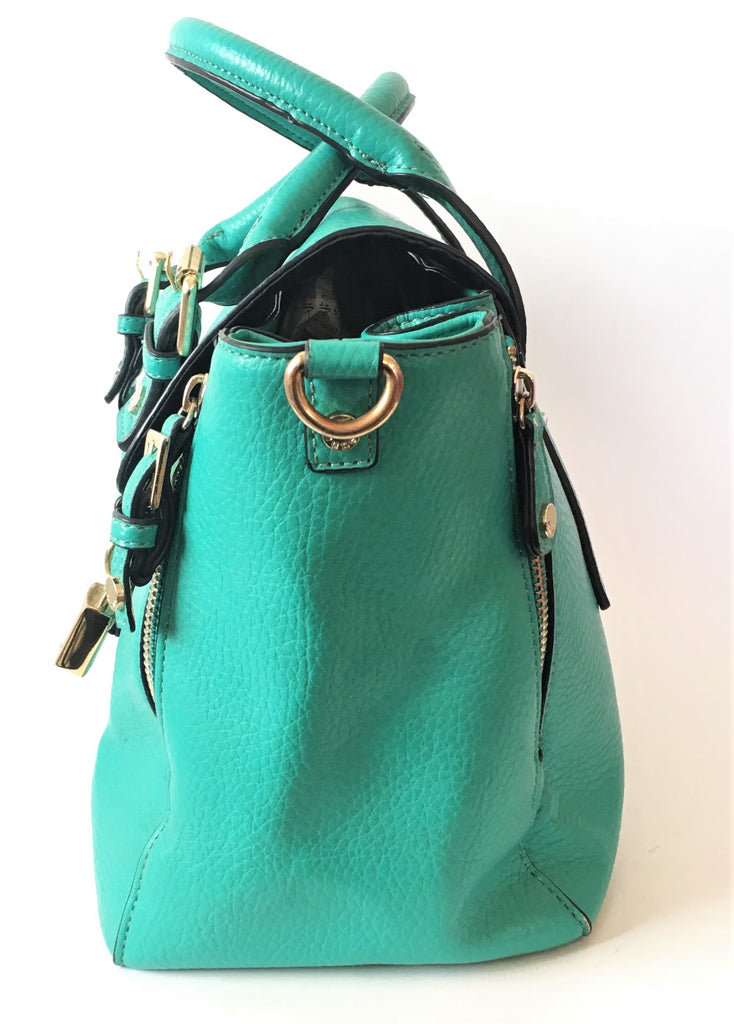 Dune Teal Green Padlock Tote | Pre Loved |