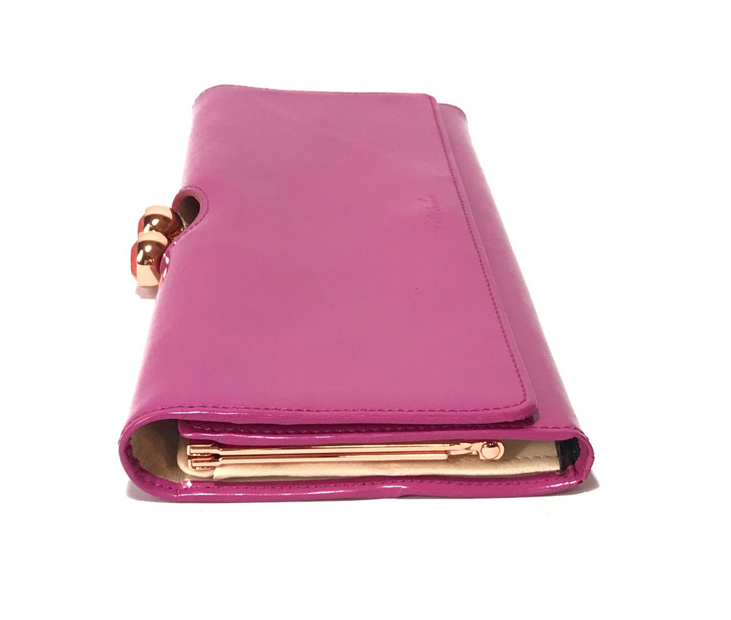 Ted Baker Fuchsia Leather Clutch | Gently Used |