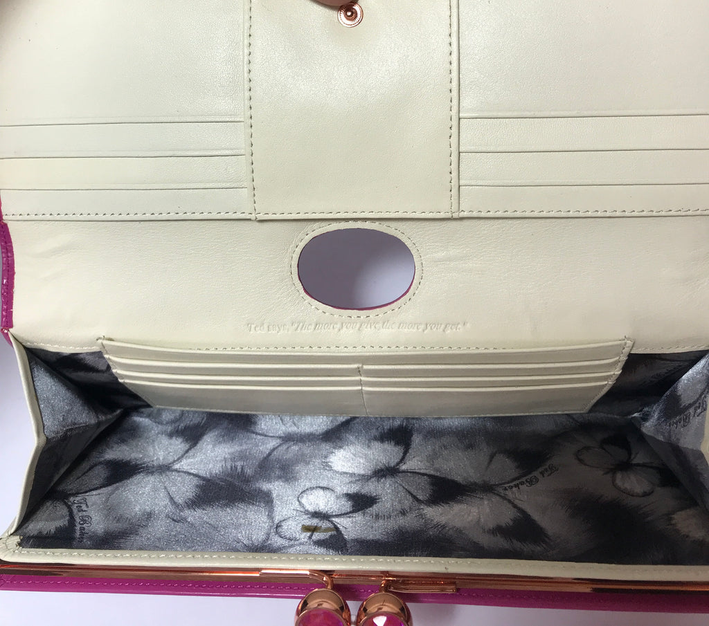 Ted Baker Fuchsia Leather Clutch | Gently Used |