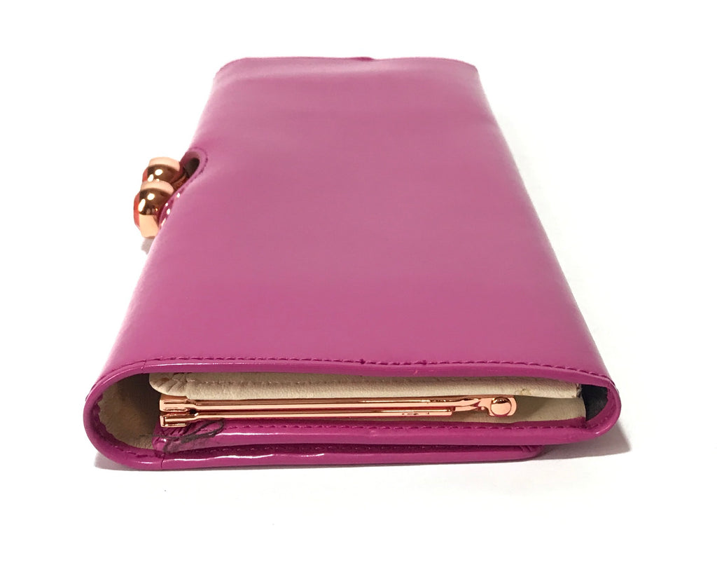 Ted Baker Fuchsia Leather Clutch | Gently Used |