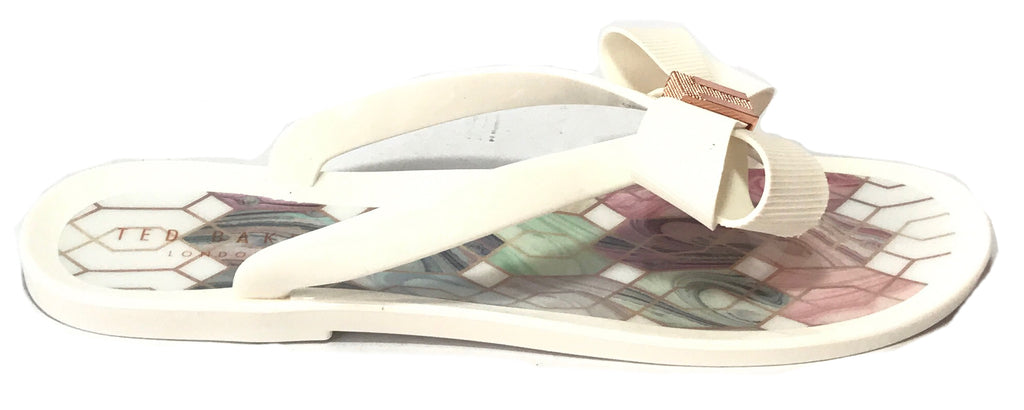 Ted Baker Suszie White Jelly Flip Flops Like New Secret Stash