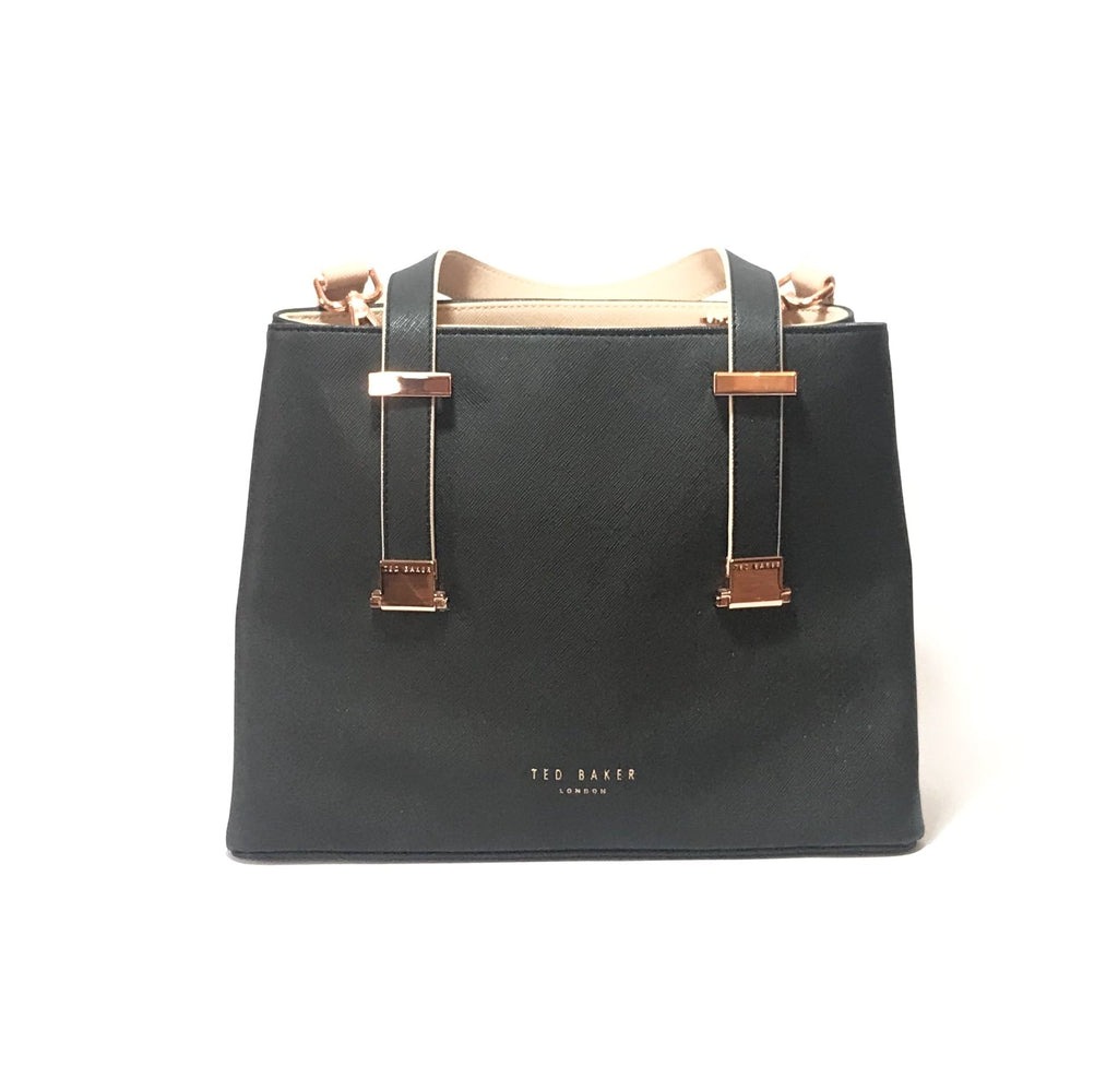 Ted Baker Black Llana Saffiano Leather Tote | Like New |