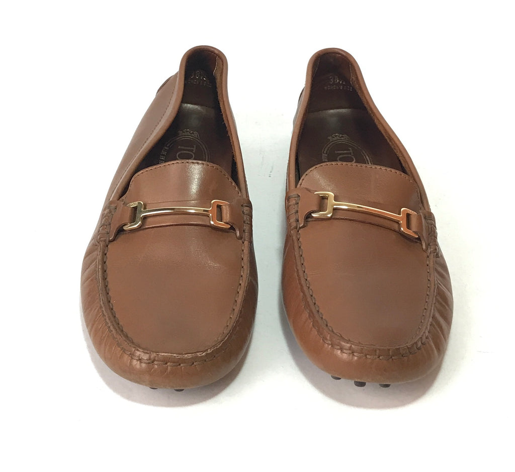 TOD'S Brown Leather Driver Loafers | Pre Loved |