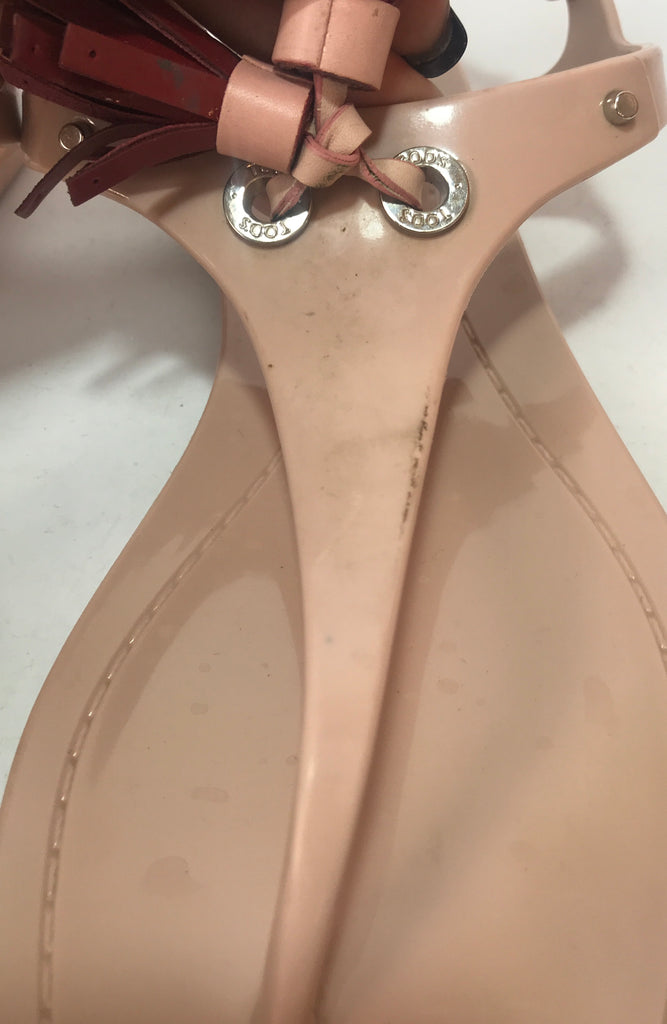 TOD's Taupe Jelly Thong Sandals | Pre Loved |