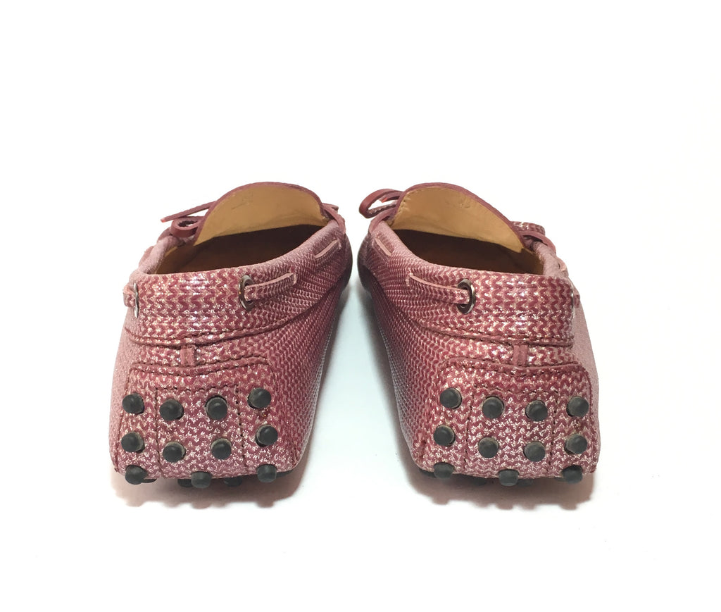 Tod's Pink Glitter Loafers | Gently Used |