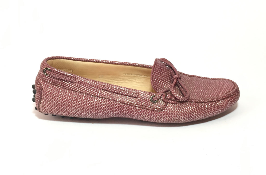 Tod's Pink Glitter Loafers | Gently Used |